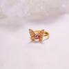 Anillo Abierto Ajustable al por Mayor de Joyería de Perlas Zhuji Chapado en Oro Real Micro-incrustado con Zircón Anillo de Perla de Agua Dulce