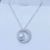 Collar de Perlas de Agua Dulce Zhuji 9-10 mm Perla de Agua Dulce Casi Impecable Aurora Versátil Moderno Colgante de Plata de Ley