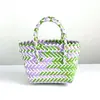 Bolsa de Palha Nova de Fábrica Cor Combinando Bolsa de Mão Bolsa de Palha Plástica Bolsa Pequena Mão Presente Decoração de Foto Bolsa de Mão Bolsa Feminina