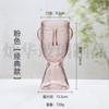 Vaso de Vidro Moderno Simples com Rosto Humano Personalizado para Sala de Estar Decorações Criativas para Bancada Flores e Plantas Verdes Hidropônicas