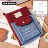 Cuaderno A5 de Hojas Sueltas Oso Dodo Cubierto de Tela, Cuaderno de Check-In Vintage en Blanco, Cuaderno de Estudiante, Diario
