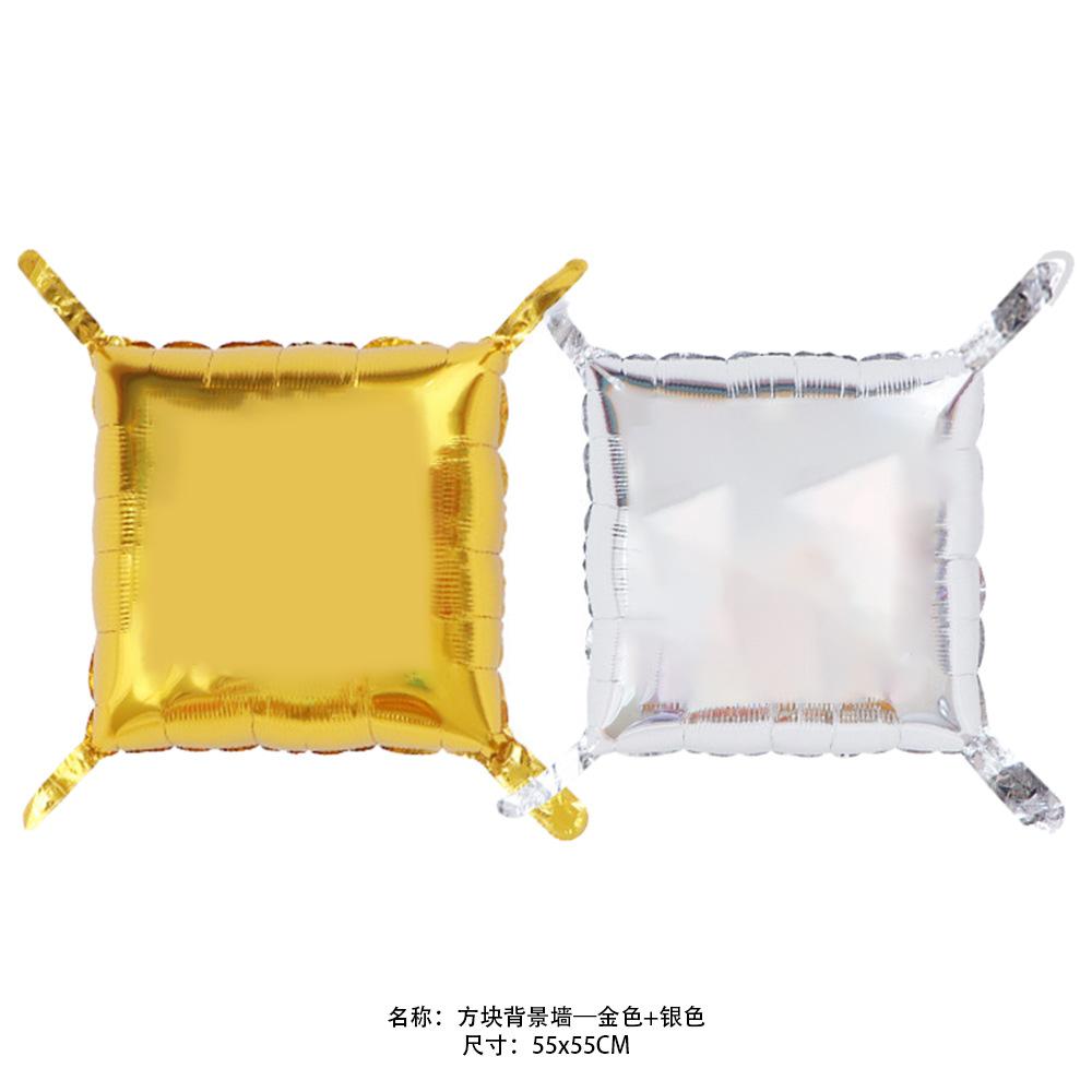 方块背景墙—金色+银色