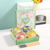 Juego de Cuencos Florales Acuarela Cerámica Plato Tazón de Arroz Vajilla Transfronteriza Caja de Regalo Estilo Ins Corazón de Niña