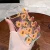 Funda de Teléfono Nueva de Girasol para Verano Adecuada para Apple 17, Funda Protectora Fresca y Sencilla, Funda Transparente Anti-Caídas para iPhone 16