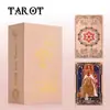 Baralho de Tarot Dourado Waite Carta de Tarot Tarot Impressão Colorida Carta de Tarot PVC Impermeável Jogo de Mesa de Tarot Toalha de Mesa