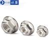 Porca flangeada de aço inoxidável 316 dente antiderrapante porca flangeada hexagonal M3M4M5M6M8M10M12