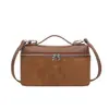 Bolso pequeño cuadrado de un solo hombro de alta gama para otoño/invierno, bolsa para lonchera para mujer, nuevo bolso de mano y bolso cruzado de gamuza de moda otoño/invierno 2026