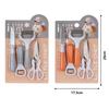 Set de Cocina de Seis Piezas con Base, Batidor de Huevos, Abrebotellas, Cuchillo Pelador de Acero Inoxidable, Cuchillo para Fruta, Práctico Artefacto para el Hogar