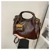 Bolsa Tote Retrô Transfronteiriça Feminina Nova Grande Capacidade Mãe-Filho Bolsa de Ombro Único Moda Comute Bolsa Transversal Bolsa de Mão Atacado