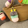 Nuevo Lindo Llavero de Oruga de Dibujos Animados Muñeco de Peluche Colgante para Bolsa Llavero Creativo para Coche Pequeño Regalo