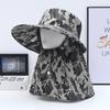 Sombrero de camuflaje para primavera y verano para hombres y mujeres, estilo coreano, protector solar, mascarilla, sombrero para recoger té, sombrero de ciclismo, chal.