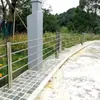 Barandilla de protección paisajística con cable de acero para jardín municipal, pasarela de parque, carretera frente al lago, barandilla de protección de visualización con cable transparente
