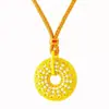 Colgante de Calabaza Chapado en Oro Tendencia de Tiktok, Dios de la Riqueza Amarillo, Brújula de los Ocho Tesoros Propicios, Cadena para Suéter de Cuerda para Cumplir Deseos al por Mayor