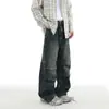 Jeans Holgados Estilo Americano Retro para Hombre 2025 Diseño de Primavera y Otoño Moda de Marca Lavados Ropa de Trabajo Pantalones de Pierna Ancha Pierna Recta