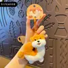 Chaveiro original da série Beagle com tema de comida de desenho animado, pelúcia fofa e adorável de cachorro-abelha, pingente para mochila infantil