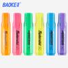 Resaltador de color Baoke MP490 fibra punta ancha 6 colores marcador a base de agua marcador de puntos clave personalización