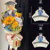 Papel de Envoltura para Ramo de Temporada de Graduación 2026 Láminas con Forma Estampadas con Foil Dorado Materiales Hechos a Mano para Manualidades Floristería