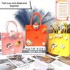 Bolsa Explosiva Criativa de Feltro Desenho Animado Estilo Livro Chapeuzinho Vermelho Bolsa de Mão Presente Infantil Bolsa Tote Bolsinha da Mamãe Bolsa de Maquiagem