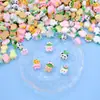 Mini Tamanho Pequeno Coelho Panda Flor em Vaso DIY Acessórios de Resina Acessórios Feitos à Mão Presilha de Cabelo Capa de Celular Chaveiro
