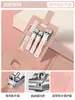 Set de Cortauñas Cortauñas Oblicuo para Niñas Estuche de Cuero Extraíble Ranura para Uñas Linda Cortauñas Gris Set de Manicura Regalo