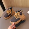 Botas Martin Infantis 2026 Novo Modelo Botas de Couro para Meninas Estilo Outono e Inverno Botas Curtas para Meninos Botas Simples de Cano Médio Outono