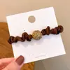 Elástico de cabelo de malha com estampa de leopardo de alta elasticidade, anel de cabelo de organza elegante e estiloso, acessório de cabelo para meninas