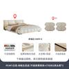 Urso de Inverno Estilo Creme Francês Luxo Leve Cama Dupla Quarto Principal Atmosférica de Alto Padrão Cama de Veludo Macio Couro Genuíno Novo 2024 Cama de Vela