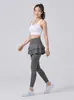 Pantalones Falda de Yoga Cruzados Europeos y Americanos de Cintura Alta Falso Dos Piezas Transpirables Adelgazantes Levanta Glúteos Deportivos Pilates Fitness Running Pantalones Largos