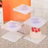 Caja Transparente para Pastel Personalizada 4 Pulgadas 6 Pulgadas 8 Pulgadas 10 Pulgadas 12 Pulgadas Capa Sencilla Doble Cumpleaños Horneado Empaque Caja para Pastel Mayoreo