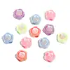 Novo Diamante Aurora Banhado a UV Flor Contas Quadradas Acrílicas Soltas Acessórios de Material para Chaveiro Pulseira DIY