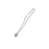 Cadena de Clavícula S925 Plata de Ley Huevo de Perla Berenjena Diseño de Nicho Elegante Simple Ins Coreano Collar de Gama Alta y Versátil