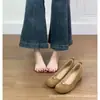 Mocasines de Mujer de Corte Bajo Estilo 2026 con Aumento Oculto de Altura para Figuras Pequeñas, Adecuados para Combinar con Faldas, con Tacones Gruesos y una Suela Suave y Flexible