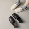 Zapatos Planos de Piel de Oveja Cómodos para el Trayecto Diario con Lazo Redondos 2026 Otoño Sueltos Punta Redonda Grande Piel Genuina Corte Profundo para Mujer