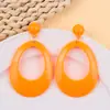 Pendientes de moda exagerados, pendientes de acrílico con forma de gota hueca, pendientes vintage de color, joyería europea y americana para mujer.