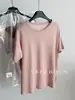 2026 verano retro simple holgado talla grande adelgazante manga corta top camiseta de verano para mujer cuello redondo morado