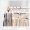 Suporte para calças Clipe de calça Guarda-roupa doméstico Calças embutidas Cabide de artefato Secagem de armazenamento sem costura JK Cabide de clipe de saia