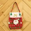 Bolsa de Tote Navideña Creativa con Muñeco 3D, Bolsa para Dulces, Varias Bolsas de Manzana, Bolsa con Cordón, Tela para Bolsa de Regalo Decorativa