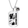 Collar de Acero Inoxidable Transfronterizo de Amazon para Hombre, Personalizado, Marca Militar, Llavero Colgante Grabado, Accesorios de Ropa, Colgante al por Mayor