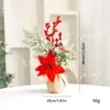 Ventas Directas de Fábrica Decoraciones de Rama de Arpillera Navideña Arreglo de Escena Navideña DIY Exhibición de Ventana Mini Adornos para Árbol de Navidad