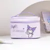 Bolsa de higiene pessoal de viagem Sanrio genuína de grande capacidade, bolsa de armazenamento quadrada portátil fofa, bolsa organizadora de cosméticos portátil