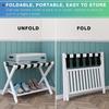 Portaequipaje de Bambú Personalizado Plegable Portaequipaje de Hotel Estante de Almacenamiento de Doble Capa Famoso Portaequipaje de Almacenamiento Punto