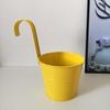 Cesta Colgante de Metal de Fábrica Gancho Colgante para Balcón Maceta Cubeta Pequeña de Hierro Cubeta de Flores de Metal Maceta Colgante Cubeta Colgante Colorida