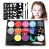 Pintura Facial de 15 Colores para Aficionados a la Copa del Mundo Transfronteriza, Pigmento para Pintura Facial Infantil, Maquillaje de Halloween