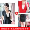 Traje de negocios de manga corta nuevo 2023 ropa de trabajo para esteticista femenina moda de negocios traje para commuters de cuello blanco ol para mujer