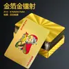 Cartas de Baralho Rosa Negra com Folha de Ouro Grade de Dólar Preto Cartas de Baralho Criativas de Alto Valor Dourado Poker Dólar Medalha de Ouro