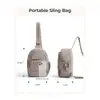 Bolso Pequeño Cruzado Acolchado tipo Puffer Ligero Multibolsillo Adecuado para Viajes Deportes Senderismo