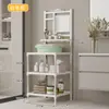 Venta Caliente Transfronteriza Nuevo Estante Reforzado Espeso para Lavabo Estilo Rústico para Baño Estante para Lavabo del Hogar a Prueba de Óxido con Espejo