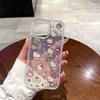 Capa Transparente com Glitter de Furo Grande Adequada para Capa de Celular Apple 15 Pro Max, Capa Anti-Colisão Acrílica Ip16/17 Pro