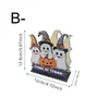 Porta-Lenços de Madeira para Halloween Transfronteiriço, Decoração de Mesa Fantasma Abóbora, Suporte para Guardanapos de Mesa de Jantar Festiva