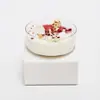 Vela Oceânica de Natal com Lantejoulas Vela Perfumada Cera de Soja Colorida Copo de Vela de Concha Caixa de Presente Lembrança